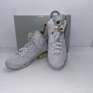 Jordan 6 Retro Craft Pure Platinum/Glacier Blue/Metallic Gold